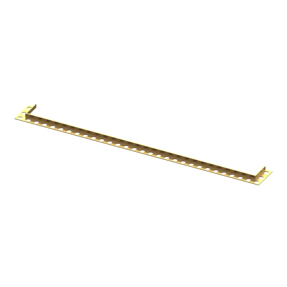 Product cut out image of the Abacus Elements Brushed Brass 700mm Infinity Waste Finishing Trim